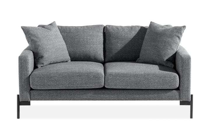2-seters sofa Lekker med dekorative puter - Mørkegrå - Møbler - Sofaer - 2 seter sofa