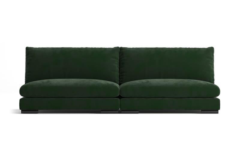 Divansofa Henri Modul Mørkegrønn Fløyel - Mørkegrønn - Møbler - Sofaer - 2 seter sofa