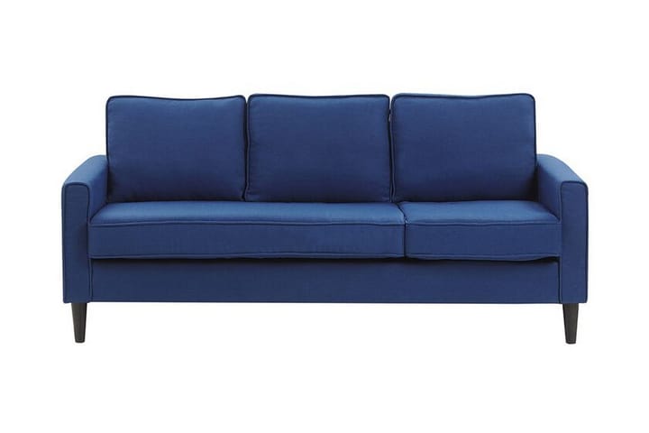 Sofa Ralphell med Fotskammel - Blå - Møbler - Sofaer - 3 seter sofa