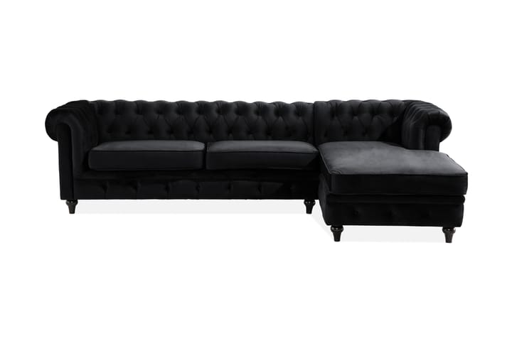 Hjørnesofa Allendale - Svart - Møbler - Sofaer - Sofaer med sjeselong - 3 seters sofa med divan