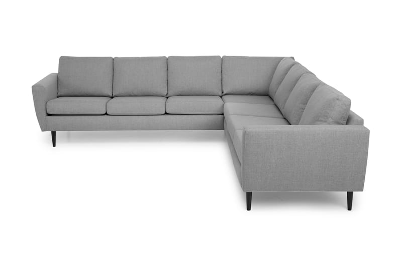 Hjørnesofa Hudson Large - Lysgrå|Svart - Møbler - Sofaer - 3 seter sofa