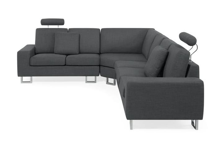 Hjørnesofa Stockholm 286 cm - Grå - Møbler - Sofaer - Sofatilbehør - Nakkestøtte sofa