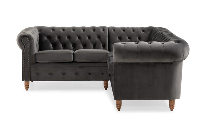 Hjørnesofa Chester Deluxe - Grå - Møbler - Sofaer - 4 seter sofa