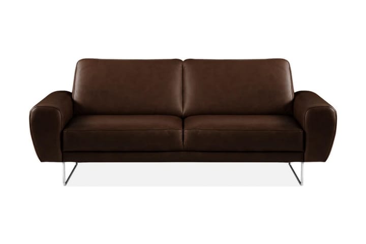 2-seter Skinnsofa Corneno - Mørkebrun - Møbler - Sofaer - 2 seter sofa