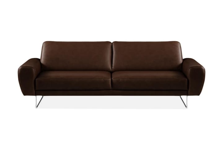 3-seters Skinnsofa Corneno - Mørkebrun - Møbler - Sofaer - 3 seter sofa