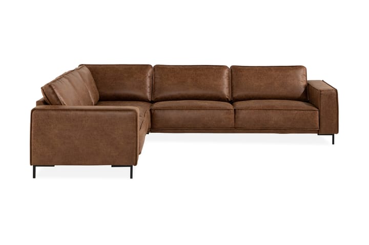 Hjørnesofa Minou Bonded Leather - Brun - Møbler - Sofaer - 3 seter sofa