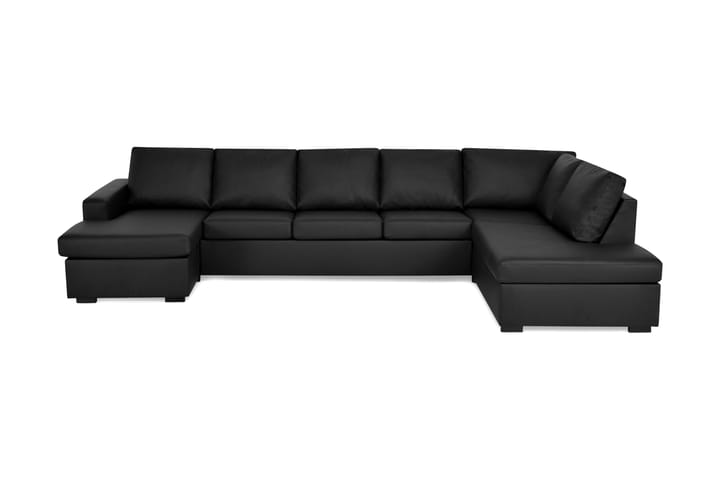 U-sofa Nevada XL Divan Venstre - Svart Kunstlær - Møbler - Sofaer - Sofatilbehør - Rengjøring sofa - Møbelpleie til stoffmøbler