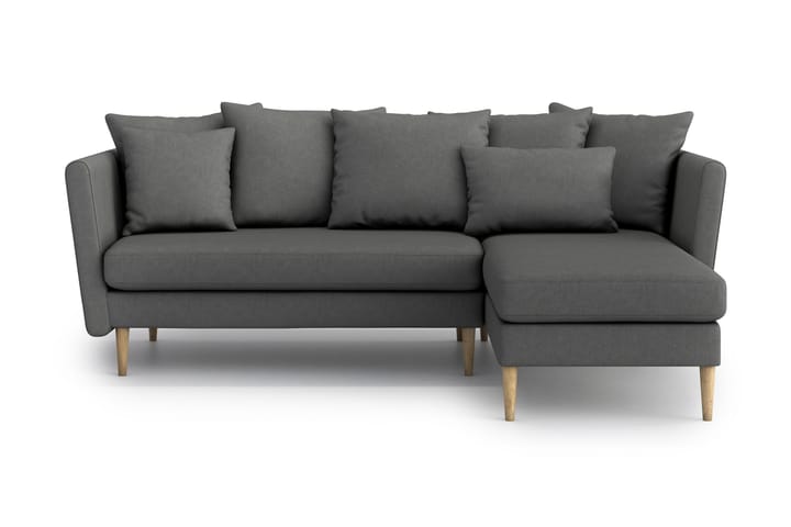 2-seter Divansofa Malanie - Grå - Møbler - Sofaer - Sofaer med sjeselong - 2 seters sofa med divan