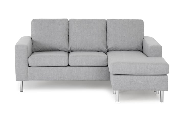 Divansofa Newton 3-seter Vendbar - Lysgrå - Møbler - Sofaer - Sofaer med sjeselong - 3 seters sofa med divan