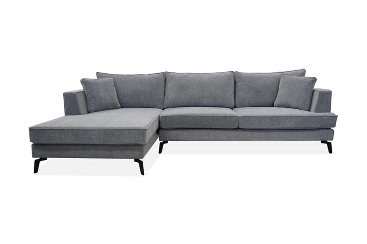 Divansofa Parsh - Mørkegrå - Møbler - Sofaer - Sofaer med sjeselong - 4 seters sofa med divan