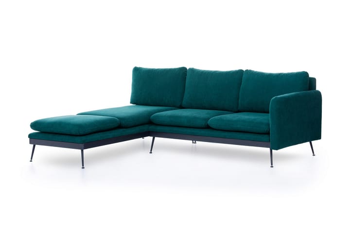 Divansofa Ricabo - Grønn - Møbler - Sofaer - Sofaer med sjeselong - 3 seters sofa med divan
