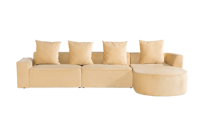 Hjørnesofa Alderiz - Beige - Møbler - Sofaer - Sofaer med sjeselong - 2 seters sofa med divan