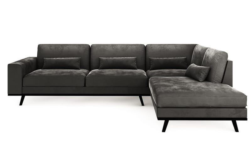 L-sofa Haga 2,5-seter Høyre - Mørkegrå - Møbler - Sofaer - Sofaer med sjeselong