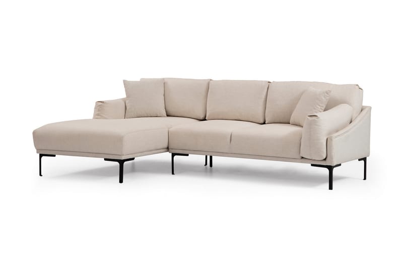 Sofa m. Divan Lumsden 4-seters - Krem - Møbler - Sofaer - Sofaer med sjeselong - 4 seters sofa med divan