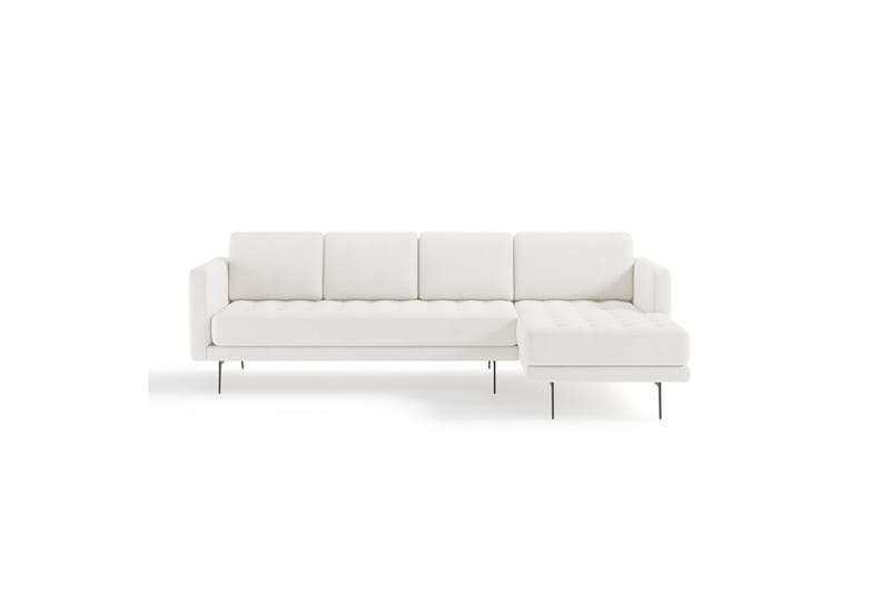 Sofa m. Divan Samella 4-seters - Hvit - Møbler - Sofaer - Sofaer med sjeselong - 4 seters sofa med divan