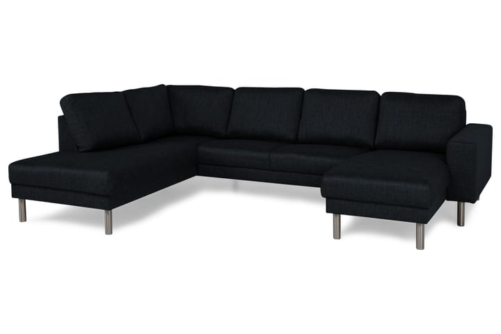 U-sofa Erstavik med Divan Høyre - Blå - Møbler - Sofaer - Sofaer med sjeselong & U-sofaer