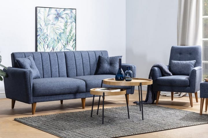 Sofagruppe Banize - Mørkeblå - Møbler - Sofaer - Sofagrupper
