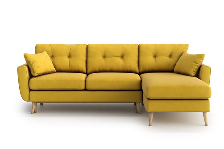 Divansofa Yordan - Gul - Møbler - Sofaer - 3 seter sofa