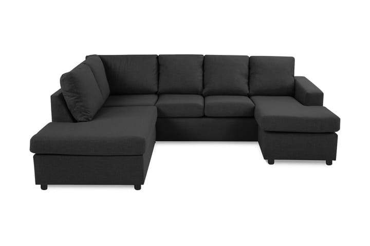 U-sofa Nevada Large Divan Høyre - Antrasitt - Møbler - Sofaer - Sofaer med sjeselong - 3 seters sofa med divan