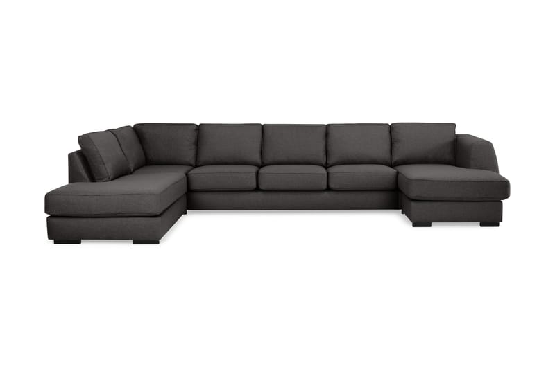 U-sofa Ontario Large med Divan Høyre - Mørkgrå - Møbler - Sofaer - Sofaer med sjeselong