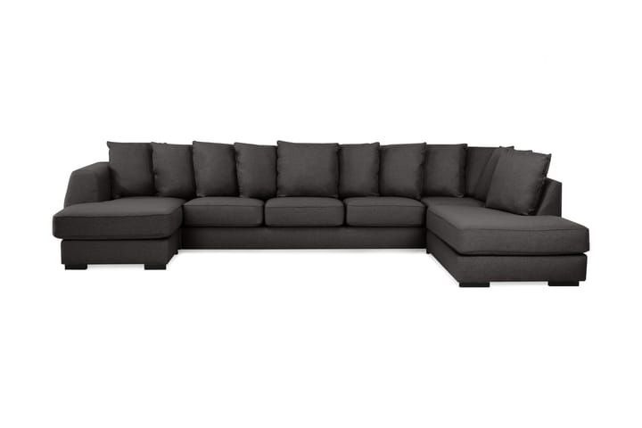 U-sofa Ontario Large med Divan Venstre inkl. Konvoluttputer - Mørkgrå - Møbler - Sofaer - U-sofa