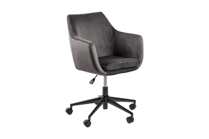 Kontorstol Esenurt VIC-stoff - Mørkegrå / svart - Møbler - Stoler - Kontorstol & skrivebordsstol