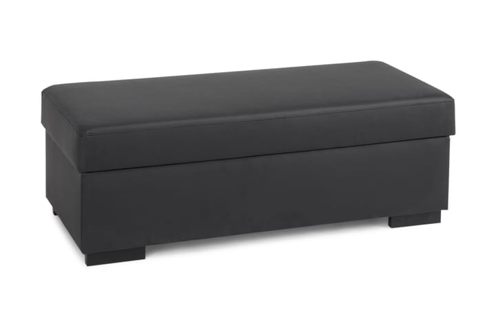 Fotskammel med Oppbevaring Nevada 120x50 - Svart Kunstlær - Møbler - Sofaer - 2 seter sofa
