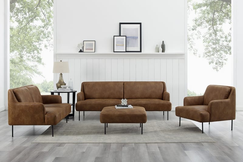 Lenestol Delorse - Brun - Møbler - Sofaer - 3 seter sofa