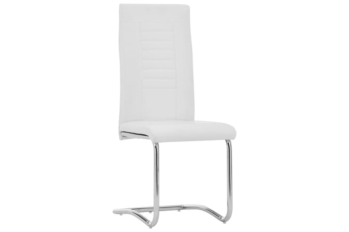 Frittbӕrende spisestoler 2 stk hvit kunstig skinn - Hvit - Møbler - Stoler - Karmstol