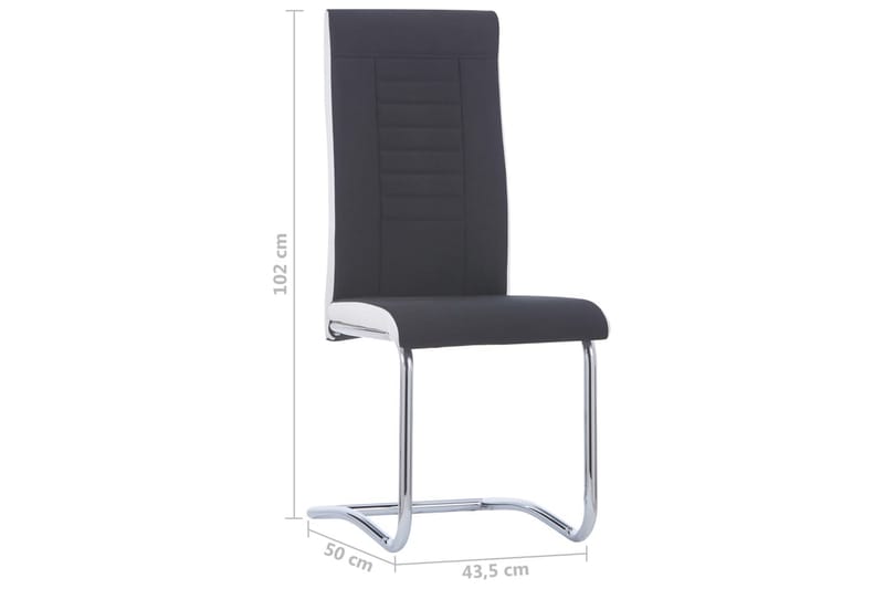 Frittbӕrende spisestoler 2 stk svart stoff - Svart - Møbler - Stoler - Spisestuestoler & kjøkkenstoler