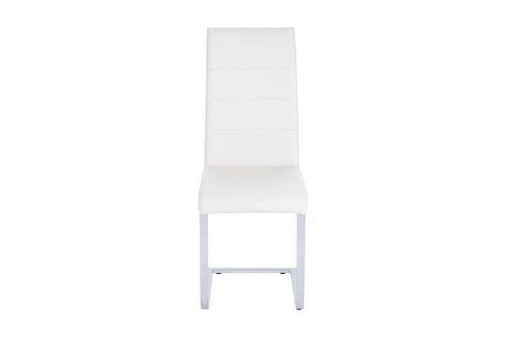 Kjøkkenstol Canab Kunstlær 2-pk - Hvit|Krom - Møbler - Stoler - Spisestuestoler & kjøkkenstoler