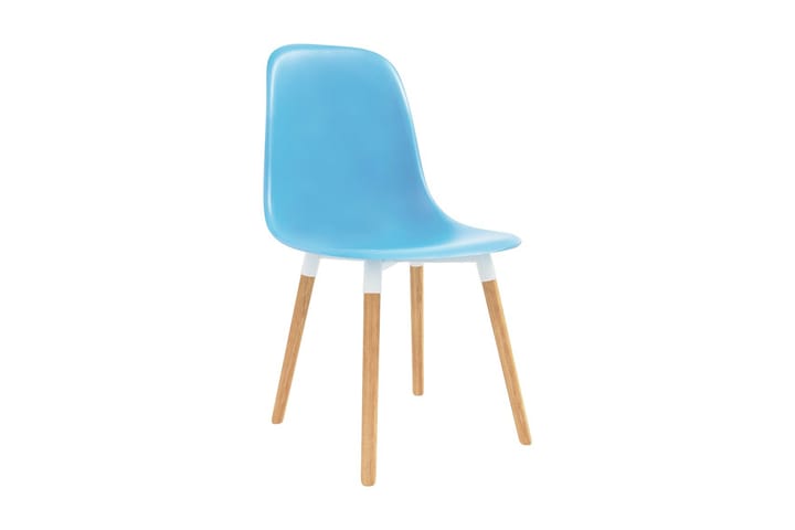 Spisestoler 2 stk blå plast - Blå - Møbler - Stoler - Spisestuestoler & kjøkkenstoler