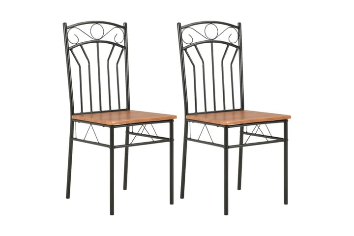Spisestoler 2 stk brun MDF - Brun - Møbler - Stoler - Spisestuestoler & kjøkkenstoler