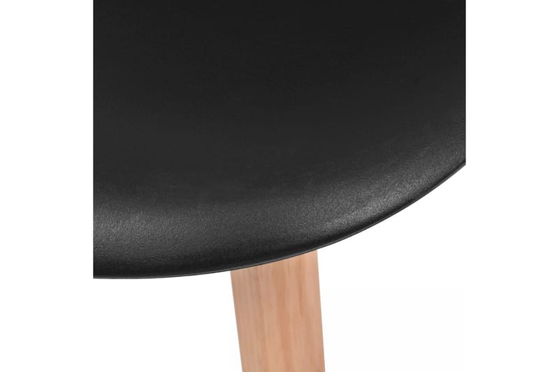 Spisestoler 6 stk svart plast - Svart - Møbler - Stoler - Spisestuestoler & kjøkkenstoler
