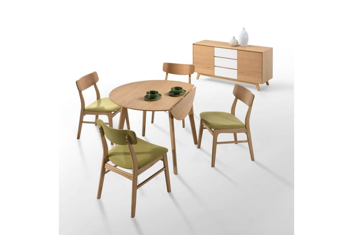 Stol JAXTON 49x535xH80cm grønn/eik - Møbler - Stoler - Spisestuestoler & kjøkkenstoler
