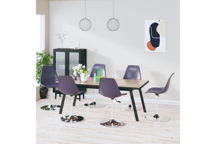 Svingbare spisestoler 6 stk lilla PP - Lilla - Møbler - Stoler - Spisestuestoler & kjøkkenstoler