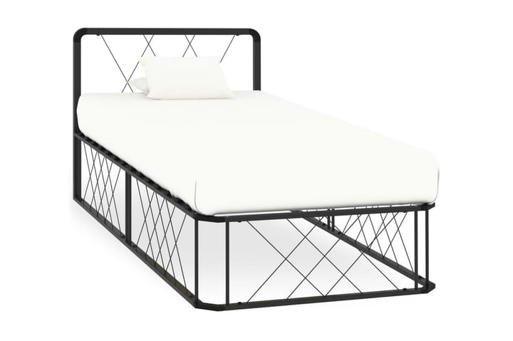 Sengeramme grå metall 90x200 cm - Møbler - Senger - Sengeramme & sengestamme