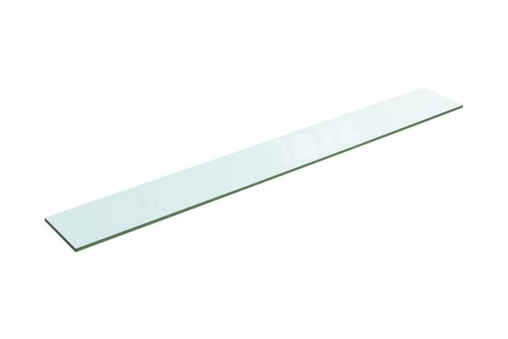 Hyllepanel klart glass 100x12 cm - Hvit - Oppbevaring - Hylle - Hylleplan & hyllekonsoll