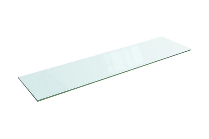 Hyllepanel klart glass 100x25 cm - Hvit - Oppbevaring - Garderober & garderobesystem - Garderobeinnredning - Hylleplan til garderobe