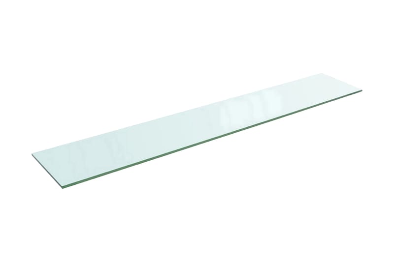 Hyllepanel klart glass 110x20 cm - Hvit - Oppbevaring - Garderober & garderobesystem - Garderobeinnredning - Hylleplan til garderobe