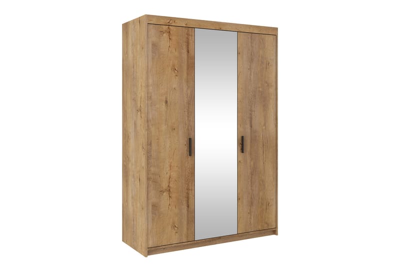 Garderob med Speil Falcioni 133 cm - Tre/natur - Oppbevaring - Garderober & garderobesystem