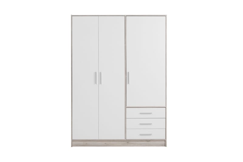 Garderobe Lyoth 145 cm - Brun|Hvit - Oppbevaring - Garderober & garderobesystem - Garderobeskap