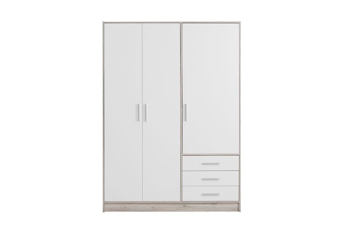 Garderobe Lyoth 145 cm - Brun|Hvit - Oppbevaring - Garderober & garderobesystem