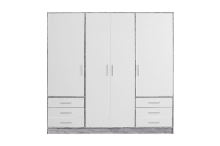 Garderobe Lyoth 207 cm - Grå|Hvit - Oppbevaring - Garderober & garderobesystem