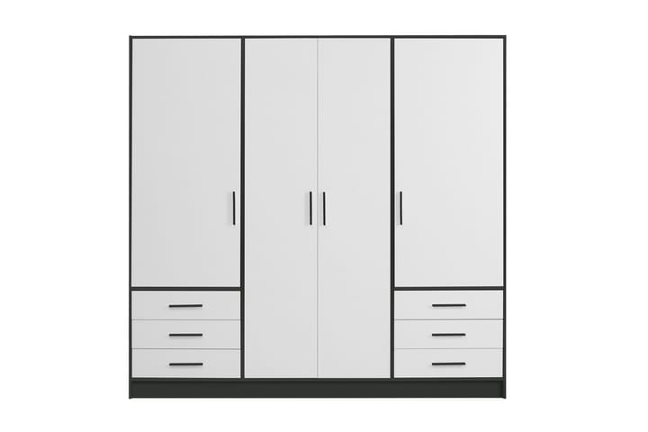 Garderobe Lyoth 207 cm - Svart|Hvit - Oppbevaring - Garderober & garderobesystem