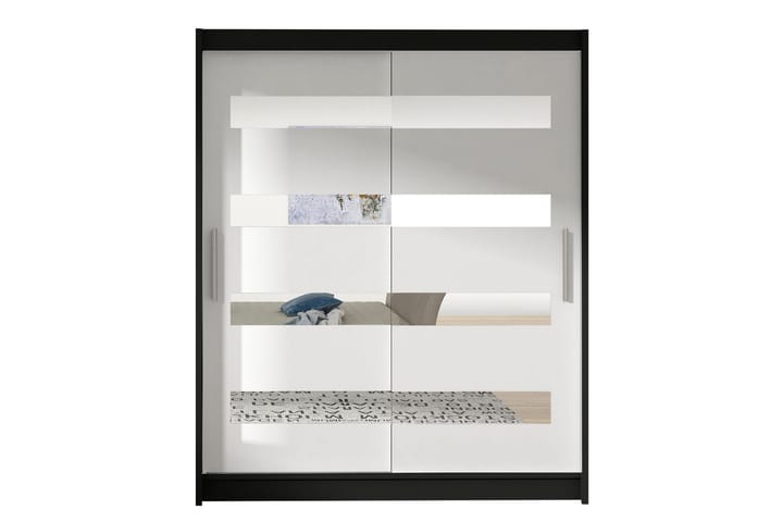 Garderobe Presto 58x150 cm - Svart/Hvit - Oppbevaring - Garderober & garderobesystem