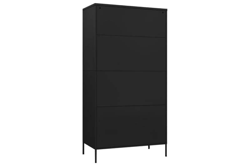 Garderobe svart 90x50x180 cm stål - Svart - Oppbevaring - Garderober & garderobesystem