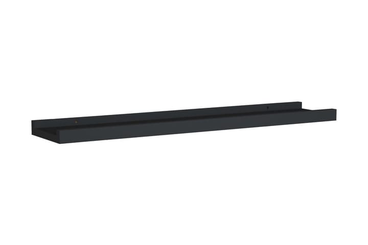 Flytende vegghyller 2 stk svart 60x9x3 cm MDF - Oppbevaring - Hylle - Bildehylle & bildelist