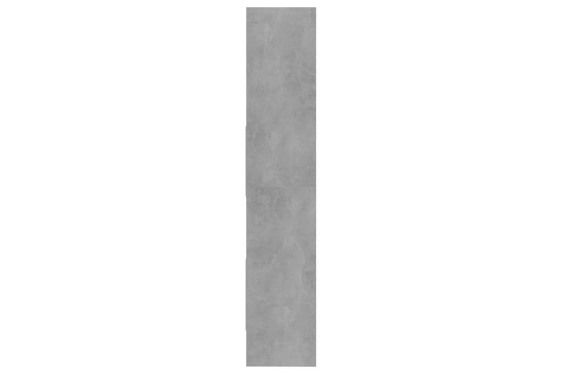 Bokhylle betonggrå 60x35x180 cm sponplate - Grå - Oppbevaring - Hylle - Bokhylle