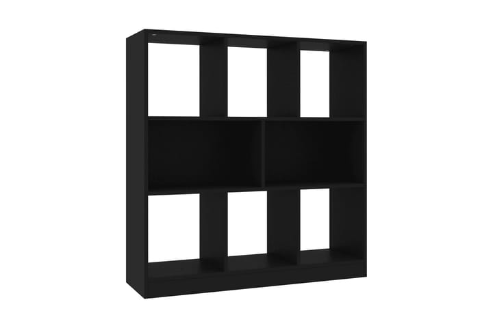 Bokhylle svart 97,5x29,5x100 cm sponplate - Svart - Oppbevaring - Hylle - Bokhylle